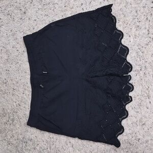 VENUS Black High Waist Eyelet Shorts NWOT Size 8